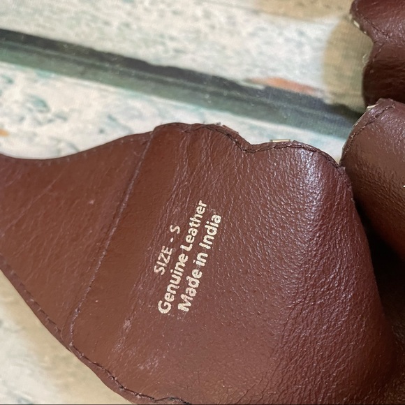 Anthro Jasper & Jeera beaded leather belt small - Picture 4 of 6